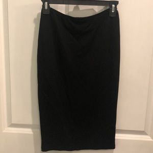 Stretch cotton pencil skirt